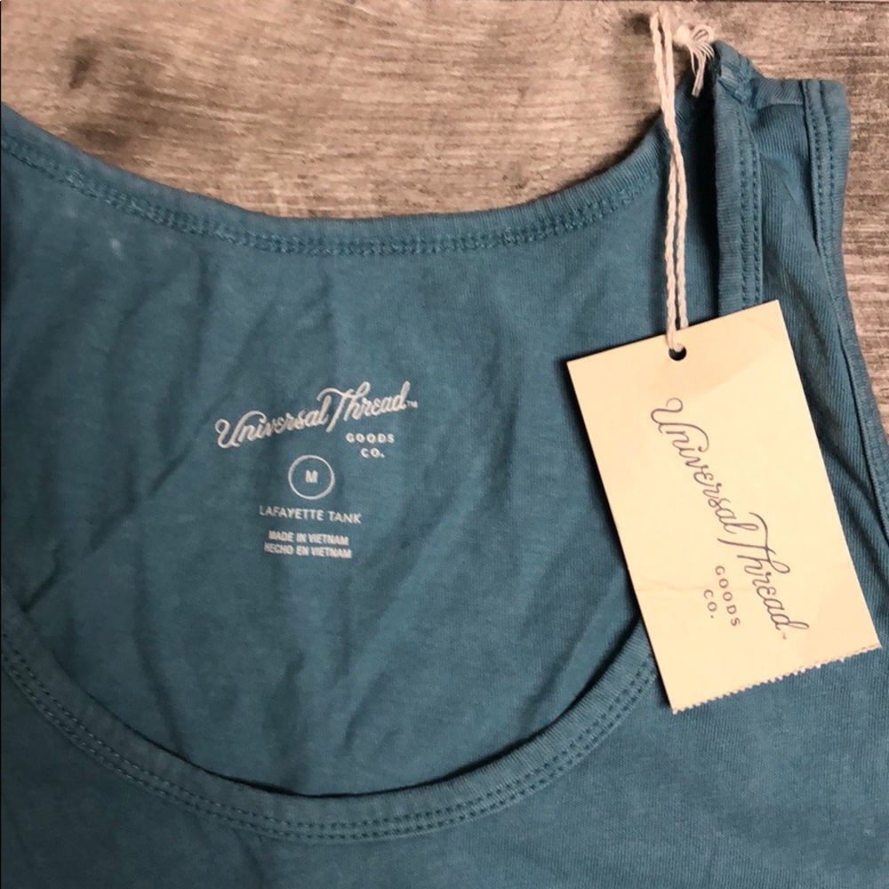 NWT Universal Thread Blue Sun Fade Wash Tank - Picture 4 of 5